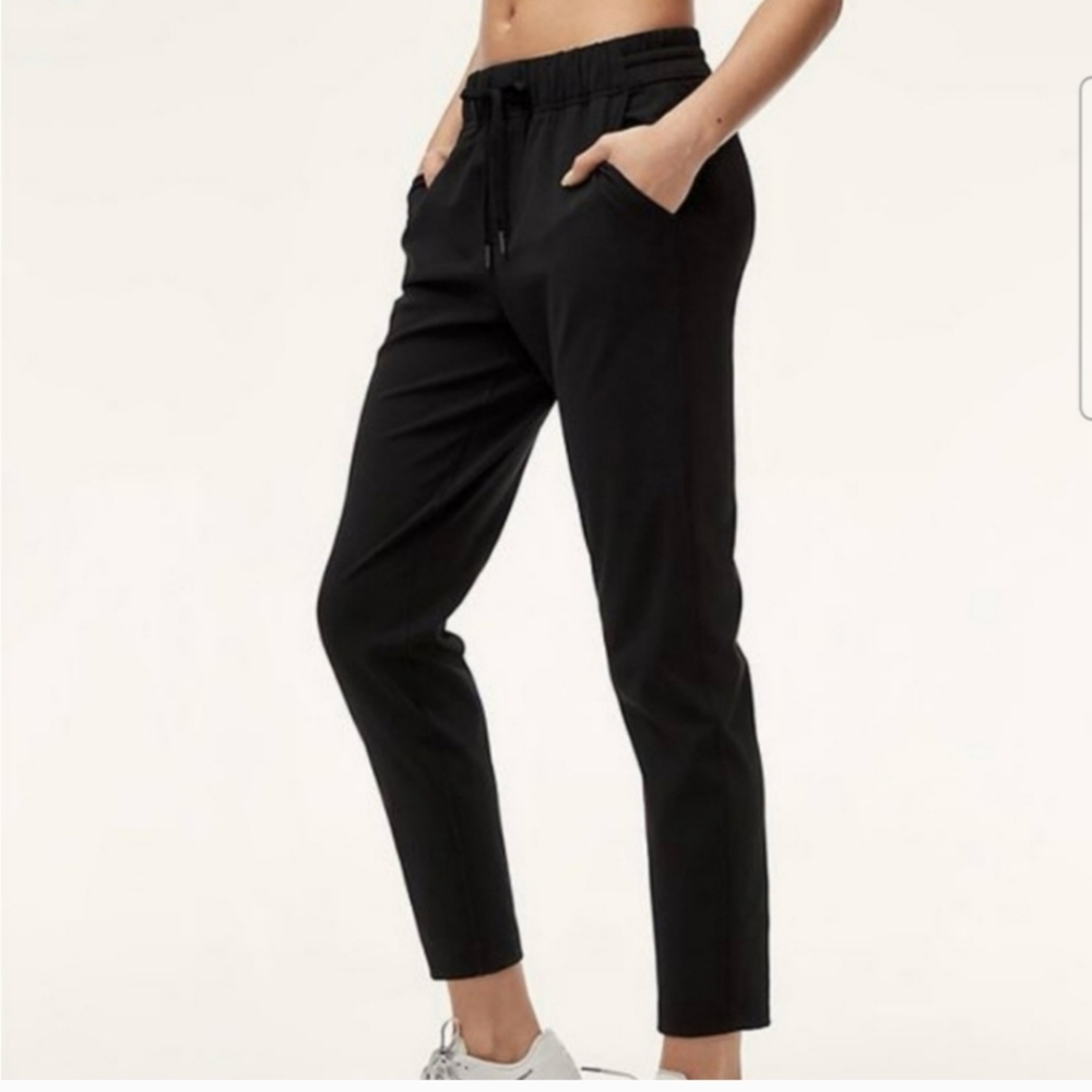 Babaton Gray Track Pants with Elastic Waistband and Tapered Cut